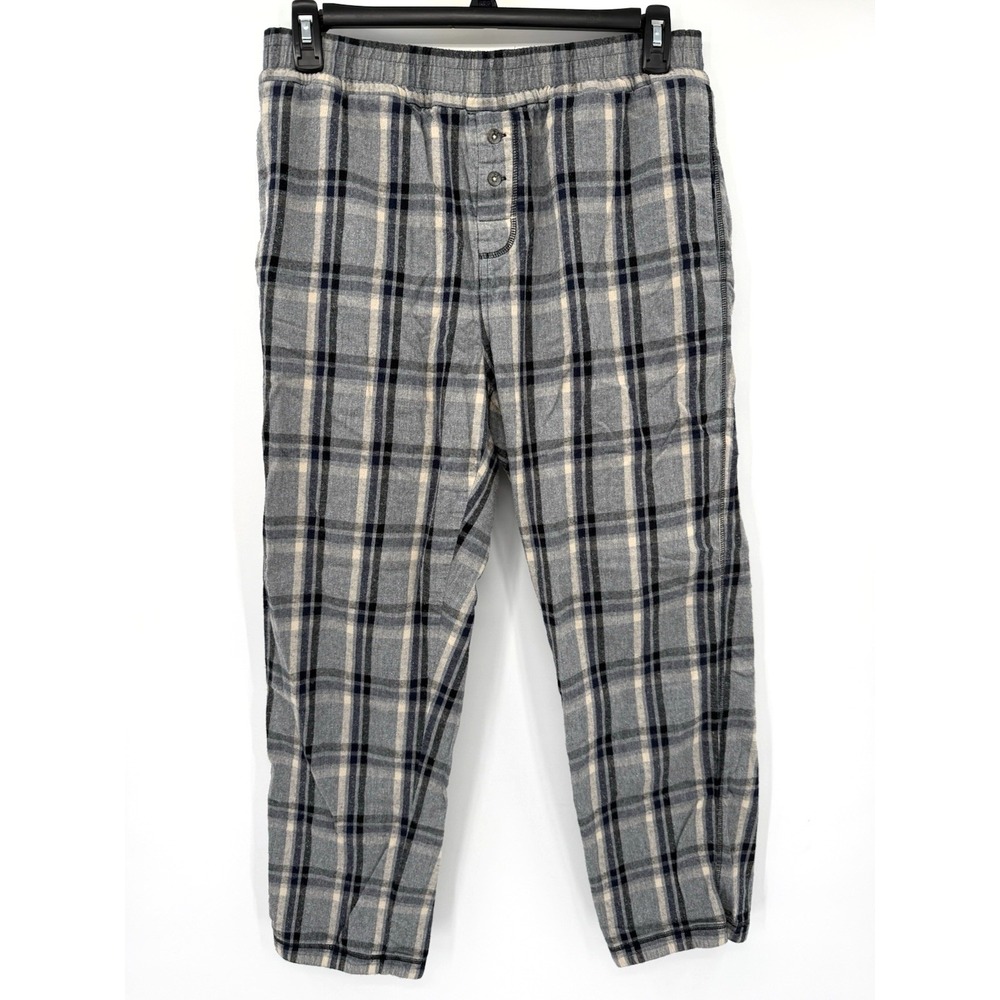 Carbon2Cobalt Mens Large Plaid Button Pockets Lounge/Pajama Pants Cotton